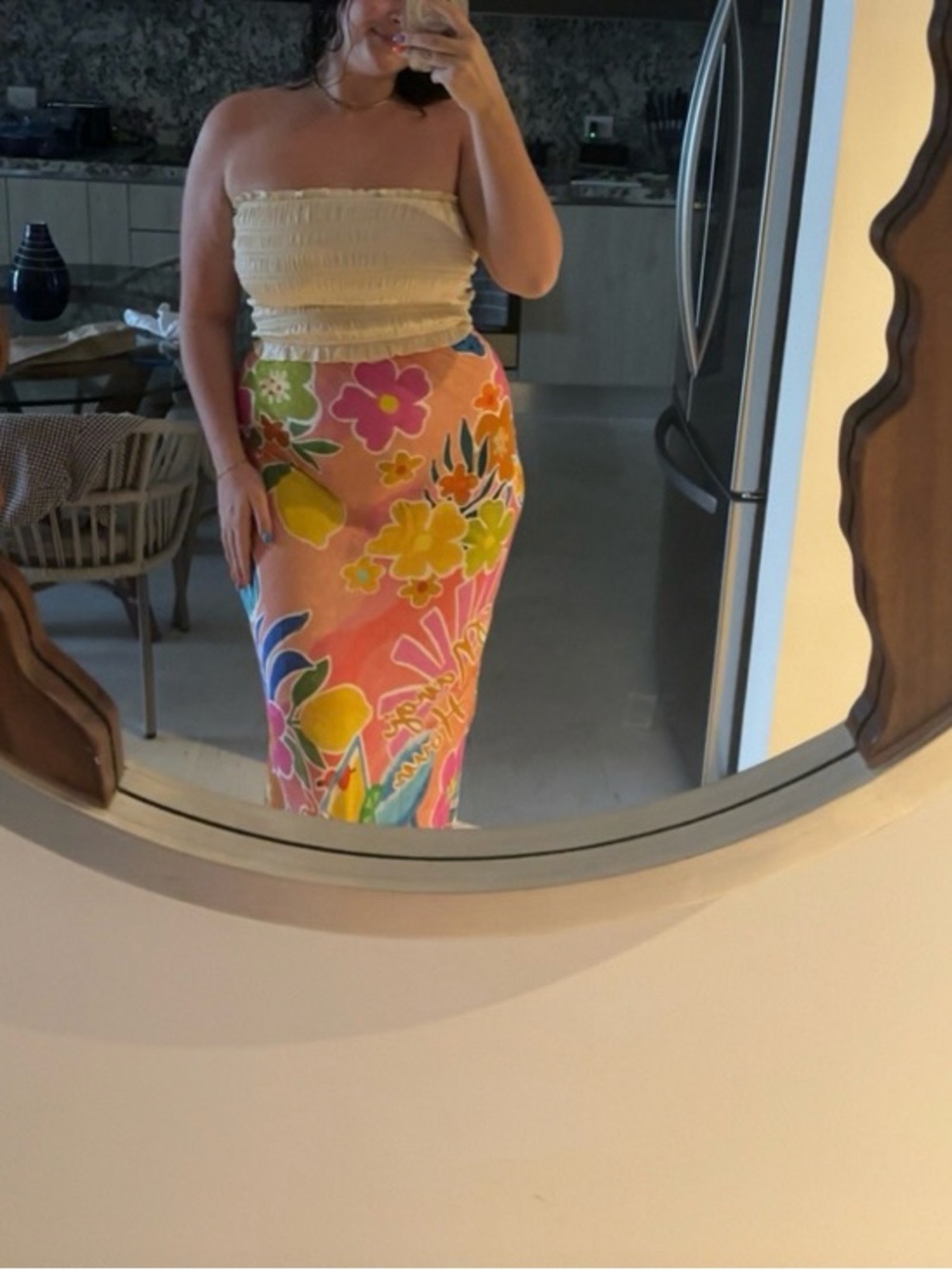 Spell Pink Floral Lemon Maxi Skirt - Picture 5 of 13